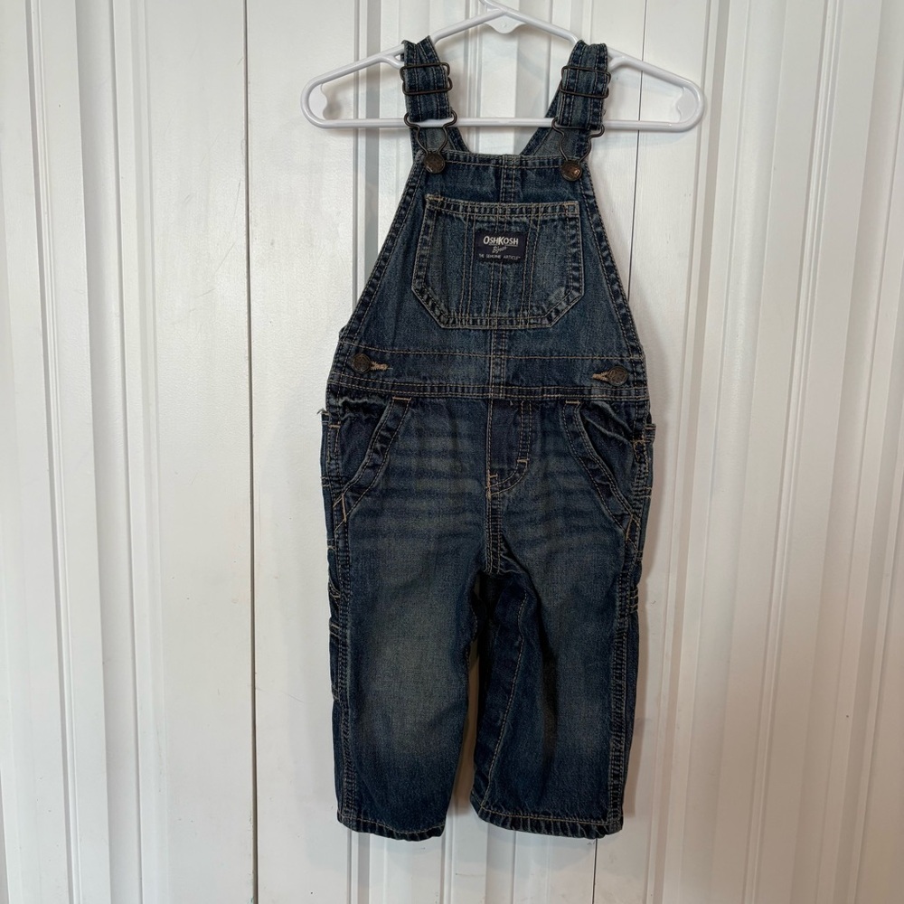 Osh Kosh Denim Overalls Size 12 Months
